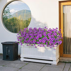 20 Bundles Artificial Flowers for Outdoors Decoration Fake Silk Flowers UV Resistant Faux Plants Artificial Daisy Eucalyptus for Spring Summer Garden Yard Porch Window Home Decor, Purple