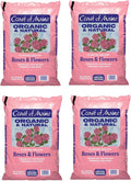 Coast of Maine Organic & Natural Planting Soil for Roses & Flowers - Premium Garden Soil w/Composted Manure, Sphagnum Peat Moss for Multi Use In Ground & Containers - Enhanced Drainage (20 Qt)