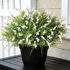 Outdoor Faux Plants UV Resistant - 12 Bouquets Realistic Artificial Monkey Grass Greenery for Patio Garden Front Porch Decor Weatherproof Fake Plants for Outside