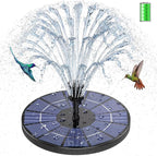AISITIN 3.5W Solar Fountain Pump Built-in 1500mAh Battery, Bird Bath Fountain with 6 Nozzles, Solar Floating Water Pump for Bird Bath, Fish Tank, Pond, Pool, Garden and Outdoor