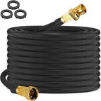 25ft Garden Hose – Lightweight & Flexible Water Hose, Leak-Proof Fabric & Non-Expandable with Shut-Off Valve for Yard, Outdoor Watering, Car Wash & RV