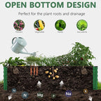 FOOWIN 4pcs 8x4x2ft Galvanized Raised Garden Bed, Planter Raised Garden Boxes Outdoor, Large Metal Raised Beds for Gardening, Garden Bed for Vegetables, Flowers, Herb,478 Gallon Capacity, Green