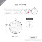 WGV Hanging Terrarium Globe, Width 7", Height 8", DIY Air Succulent Planter, Clear Glass Vase Orb with Flat Bottom, Candle Holder Outdoor Garden Decor, 6 Pieces