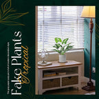 2pcs Fake Plants 16" Faux Plants Artificial Tropical Plants Indoor for Home Office Desk Kitchen Bathroom Table Shelf Decor