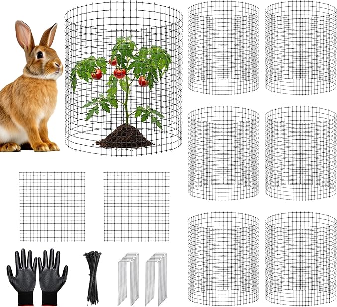 9 PCS Plant Protectors from Animals,12x12 Inch Heavy Duty Plant Protection Wire, Plant Cages to Keep Animals Out, Garden Wire Mesh Protection from Rabbit Chicken Squirrel Tree, Vegetables, Flowers