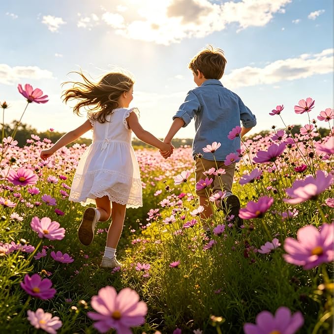LUOJIBIE Cosmos Seeds, 8500+ Mixed Colors Cosmos Seeds for 2026, High Germination Non-GMO Cosmos Flower Seeds for Planting, Wildflower Seeds for Planting Indoor Outdoor, Open Pollinated