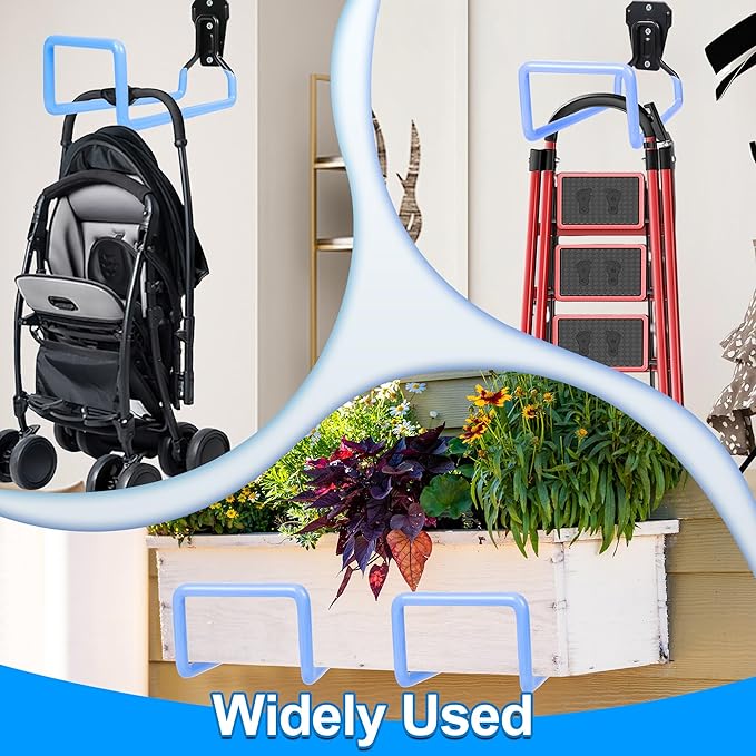 PeoMev 2PCS Hose Hanger Wall Mount - Metal Garden Hose Storage Water Hose Holders for Outside Heavy Duty Hose Reel for Water Hose