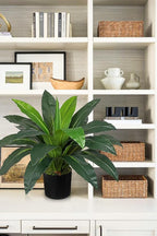 GnFlus Faux Plants 17'' Dracaena Artificial Plants Indoor Yucca Fake Potted Plant with 19 Leaves Tropical Silk Plant for Home Living Room Dining Table Kitchen Counter Office Shelf Décor