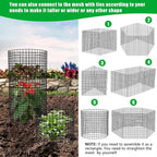 5 Pack Plant Protector from Animals, 24x12 inch Wire Plant Cages Mesh Plant Cage Garden Plant Protector, Sturdy Bunny Barricades Chicken Wire Cloche Plant Protectors for Keeping Bunny Animals Out