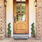 THE BLOOM TIMES 3ft Tall Spiral Topiary Trees Artificial Outdoor Set of 2, 36 Inch UV Resistant Large Faux Evergreen Fake Boxwood Plants for Front Porch Outside Planter Entryway Entrance Decor 3 Foot