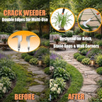 5 Pack Weed Puller Tool, Stainless Steel Manual Hand Weeding Tool Set for Weed Removal, V-Shaped Digger, Crack Weeder Tool, 4 Teeth Gardening Tools for Garden, Patio, Sidewalk, Driveway, Pavers, Lawn