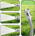 44" Sprayer Wand Replacement Kit, Stainless Steel Watering Lance with 1/4", 3/8", 1/2" Quick Connectors, Brass Barbs & Hose Clamps Adjustable Nozzle Universal Garden Pressure Pump Spray Accessories