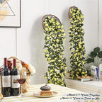 8 Pcs x 8.2 ft Flower Garland Artificial Rose Vine Flowers with Green Leaves Hanging Fake Roses Vine for Room Party Home Wedding Birthday Christmas Wall Arch Decor, Spring Yellow Flower