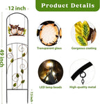 Metal Trellis for Spring,Voumsil Owl Plant Trellis with Solar Lght,for Climbing Plants Outdoor,Garden Decorations Outdoor,Spring Garden Decor,Court Yard,Balcony