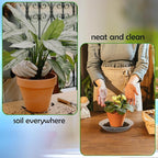 6 Pack 10 Inch Round Plant Saucers for Less 8.4 Inch Pot Indoors Outdoors Plant Trays for Pots Planter Saucer Plastic Plant Drip Tray Planter Water Tray for Potted Plants(Clear, 10"(6pcs))