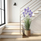 Ttranewsoo Green Onions Home Decor Fake Plants Lily of The Valley Snake Plant Home DéCor Accents Artificial Grass Room Decor Artificial Plants Indoor Artificial Grass 47“ 1 Pack（Purple）