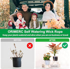 ORIMERC 40 Pack Net Pots 4 inch Net Cups Pots for Hydroponics Supplies with 60 feet Self Watering Wick for Aquaponics Buckets Insert Orchid kratky Vegetable Gardening Grow Netted Baskets Slotted Mesh