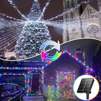 Cool White and Multicolor Color Changing Solar String Lights for Outside, 2 Pack 400LED Solar Fairy Lights Outdoor, Waterproof Copper Wire with 8 Modes Solar Twinkle Lights for Tree Garden Xmas Decor
