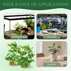 Silk Aquarium Plants (2-Pack) 9.8 Inch Artificial Plastic Fish Fish Habitat Decor, Small to Moderate Size Aquarium Decorations, Safe Green Plants for Freshwater Tanks
