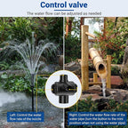 NFESOLAR Fountain Nozzle Kit, 4 Fountain Spray Patterns, Height and Water Flow Adjustable, for Garden Pond Fountain Pump