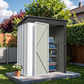 Greesum Outdoor Storage Shed 5 x 3 ft. Utility Tool Shed Metal Storage Garden Shed with Door & Lock for Patio Storage, White