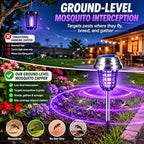 2026 4Pack Mosquito Repellent Outdoor Patio Solar Bug Zapper Outdoor Mosquito Zapper for Moths,Gnats,Flies,Small Flying Insect,Electric Fly Zapper for Backyard,Garden,Gnat Killer for Vegetable Beds