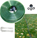 2026 Reinforced Sprinkler Hose & Soaker Hose for Yard - 50 FT Flat Garden Hose with Holes, Heavy Duty No-Kink Lawn Irrigation Hose (Includes Stakes, High Pressure Spray)