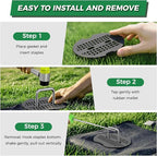 6 Inch Landscape Fabric Staples, 150Pcs Garden Stakes Galvanized +150Pcs Gasket +Pick Hook +Rubber Mallet, U Shaped Weed Barrier Stakes 11 Gauge Lawn Staples Landscape Pins for Yard, Sod, Weed Mat