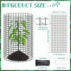 6 Packs 24"x 12" Large Wire Plant Protectors from Animals,Plant Cages for Outdoor Plants,Plant Covers from Animals with Ground Stakes and Nylon Ties Protect Plants,Shrubs,Vegetables from Animals-18PCS