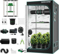 Mars Hydro 3x3 Smart Grow Tent Kit Complete System with WiFi-Integrated Controller 43,FC-E3000 APP Control Dimmable 1184Pcs Grow Light,1680D High Reflective Mylar,4inch Automatic Ventilation System