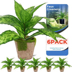 6 Pack Artificial Agave Plants Outdoor & Indoor, 11 Inches Faux Agave Plants,Not Prone to Fading Artificial Outdoor Plants for Garden, Patio, Porch, Desk Decor Excluding the Flowerpot
