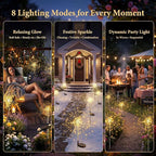 Solar Firework Lights Outdoor 4 Pack, 120LED Solar Starburst Garden Lights with 8 Modes, Waterproof Decorative Sparkle Light for Backyard, Garden, Patio & Lawn Landscape - Gifts for Women Mom
