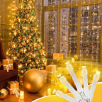 210 LEDs Warm White LED String Lights – 70FT Transparent Wire, Waterproof & Connectable Christmas Tree Lights for Indoor Outdoor Holiday Décor
