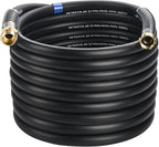 5/8 IN. × 75FT. Heavy Duty Rubber Garden Hose, High Flow 5/8" I.D. Brass Fitting No Memory Durable Heavy Duty Water Hose for Watering, Irrigation, Water Transfer Pump