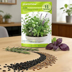 Herb Seeds 15-Pack – 4,500+ Non-GMO Heirloom Seeds for Planting – Indoor & Outdoor Herb Garden Kit with Basil, Cilantro, Rosemary, Thyme, Dill, Sage – Medicinal & Culinary Herb Seeds Variety Pack