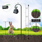 FEED GARDEN Adjustable 48 Inch Small Shepherd Hooks for Outdoor, Garden Hook for Lanterns, Shepard Hooks for Hanging Plants, Bird Feeders, Solar Lights, Mason Jars, Weddings Decor,2 Pack