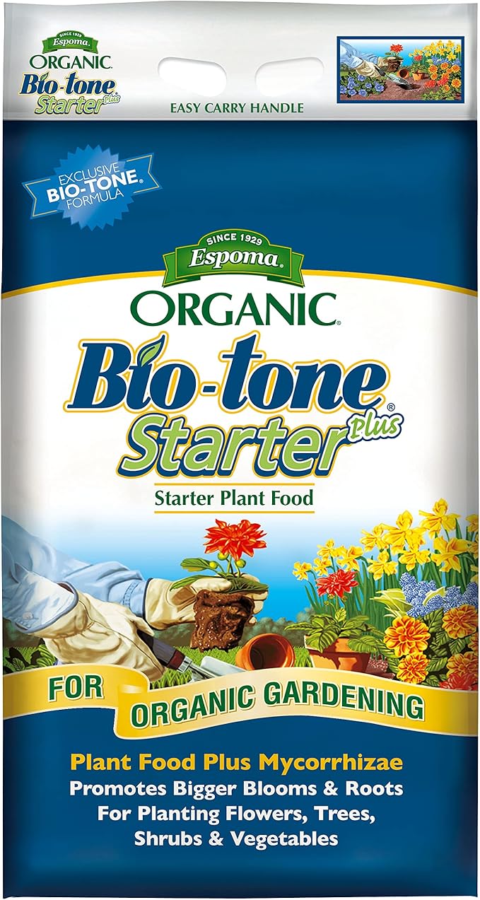Espoma Organic Bio-Tone Starter Plus 4-3-3 Natural & Organic Starter Plant Food with Both Endo & Ecto Mycorrhizae; 18 lb. Bag; The Ultimate Starter Plant Food