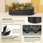 Land Guard Galvanized Raised Garden Bed Kit, Galvanized Planter Raised Garden Boxes Outdoor, Oval Large Metal Raised Garden Beds for Vegetables(Grey)4×2×1ft(1pcs)