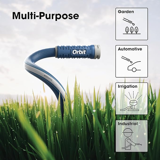 Orbit 22005 Polyfusion Garden Hose - Heavy-Duty Water Hose (50-Foot x 5/8-Inch) (Pack of 4)