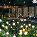 Solar Garden Lights, 8 Pack 64LED Solar Firefly Lights, Waterproof Garden Light Outdoor with 2 Lighting Modes, Swaying Light for Outside Yard, Walkway, Patio, Lawn, Flower Bed Decoration (Cool White)