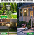 68" Solar Lamp Post Lights Outdoor,2-Pack 2700K Dusk to Dawn Solar Light Posts,Waterproof Outdoor Lights for Garden, Patio, Lawn, Pathway, Driveway, Front Porch Decor(Warm White)