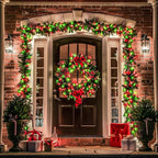 JMEXSUSS 200 LED Red and Green String Lights Outdoor, 66ft Christmas String Lights Indoor Clear Wire Plug in for Bedroom Party Christmas Tree Halloween Christmas Decorations