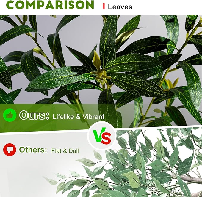 Small Artificial Olive Tree Faux Trees Indoor Outdoor Realistic Floor Plant Fake Plants for House Modern Home Living Room Master Bedroom Office Front Porch Decor Outside Patio para decoracion