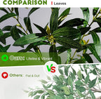 Small Artificial Olive Tree Faux Trees Indoor Outdoor Realistic Floor Plant Fake Plants for House Modern Home Living Room Master Bedroom Office Front Porch Decor Outside Patio para decoracion
