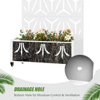 Casaphoria Metal Raised Garden Bed with Trellis and Wheels, 72"x35"x16" Planter Box for Climbing Plants, Vegetables & Vines, Features Drainage Holes and Privacy Screen, White-Star