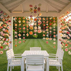 Suncalla 6 Pcs 35.4ft Hanging Flowers Garlands Backdrop Lighted Floating Fake Wildflower Vines LED Floral Garland Ceiling for Spring Wedding Bridal Shower Birthday Graduation Party(Bright,Multicolor)