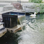 NFESOLAR Pond Waterfall Spillway Kit, Includes Waterfall Box, Filter Media, 1200GPH Water Pump and 10 FT Corrugated Tubing, for Ponds and Streams up to 3,000 Gallons N4332