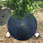 12Pcs Tree Protection Weed Mats, Tree Protection Weed Block Mulch, Weed Barrier Mat Tree Mat, Round Weed Barrier Plant Cover, Weed Mats Covering Ring for Indoor Outdoor Gardens(42cm)