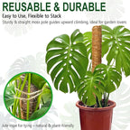 Soupiar 2 Pack 22 Inch Stackable Moss Pole - Thick & Sturdy Natural Coir Totem Plant Support & Garden Stakes for Monstera & Pothos, Indoor Climbing Vining Houseplants, 38”H Max