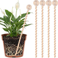 4 Pcs 13.5 Inch Electroculture Plant Stakes Copper Coil Plant Stakes for Garden Electroculture Antenna Garden Stake Wood Wrapped for Vegetable Flowers